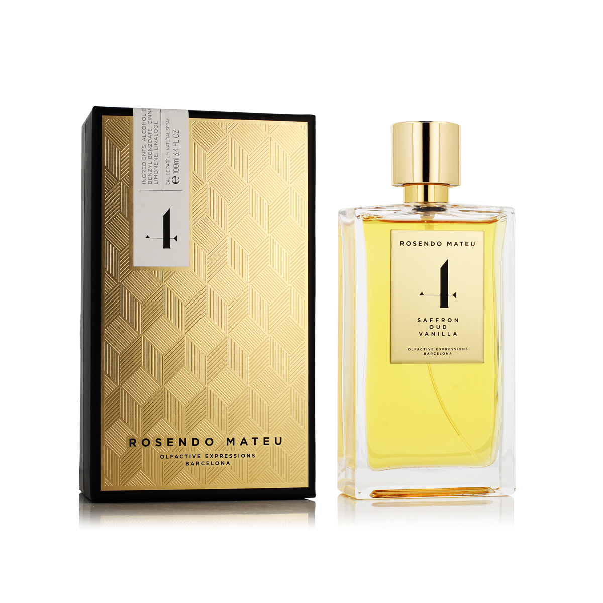 Rosendo mateu 4 Saffron Oud Vanilla Eau De Parfum 100ml Nišiniai kvepalai Unisex thumbnail 1